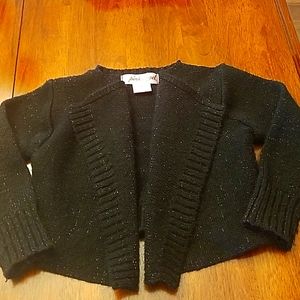 Glittery black layering sweater to cover arms